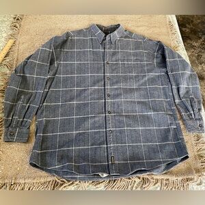 Woolrich - Grey Plaid Heavy Cotton Brushed Flannel Shirt  Mens XXL
